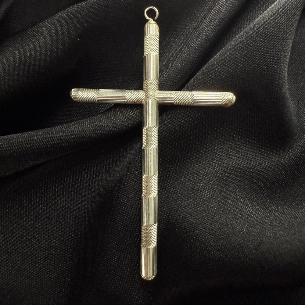 925 Sterling Silver Thin Cross Pendant Necklace Minimalist Unisex